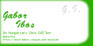 gabor ibos business card